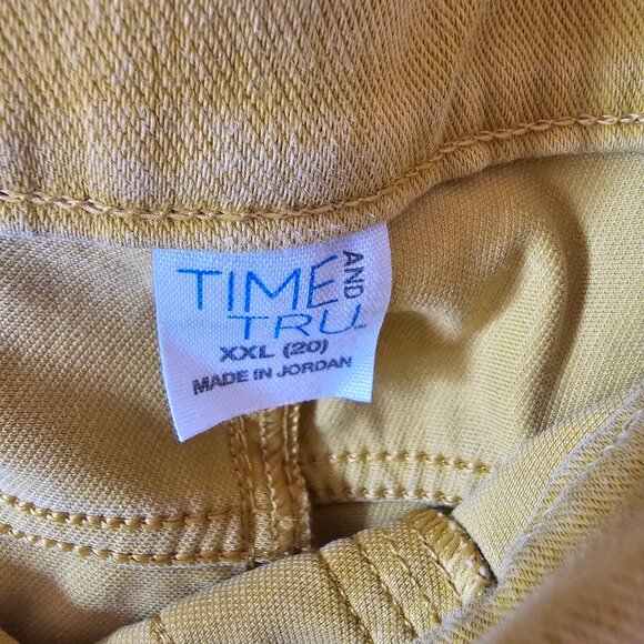 Time and Tru Mustard Yellow Jeggings XXL - Picture 4 of 9